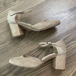 Sam Edelman Clover Pump - Oatmeal Kid Suede Leather